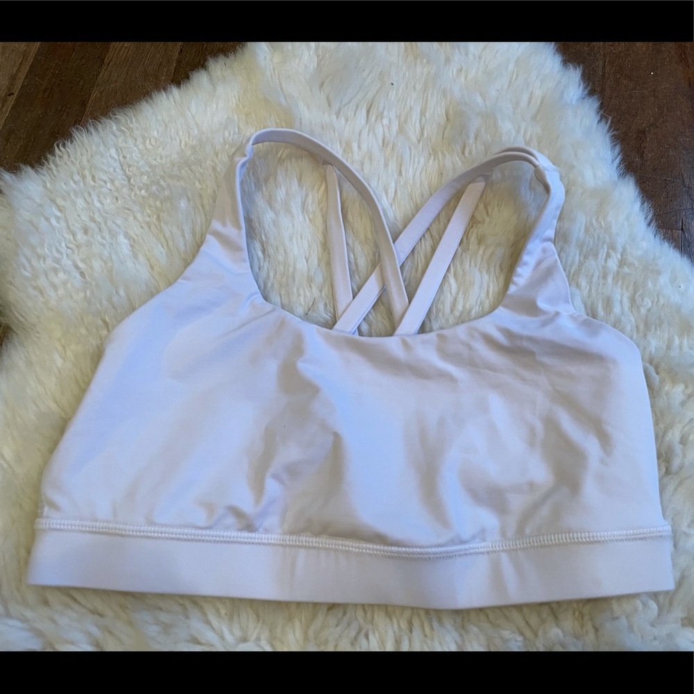 White Lululemon sports bra